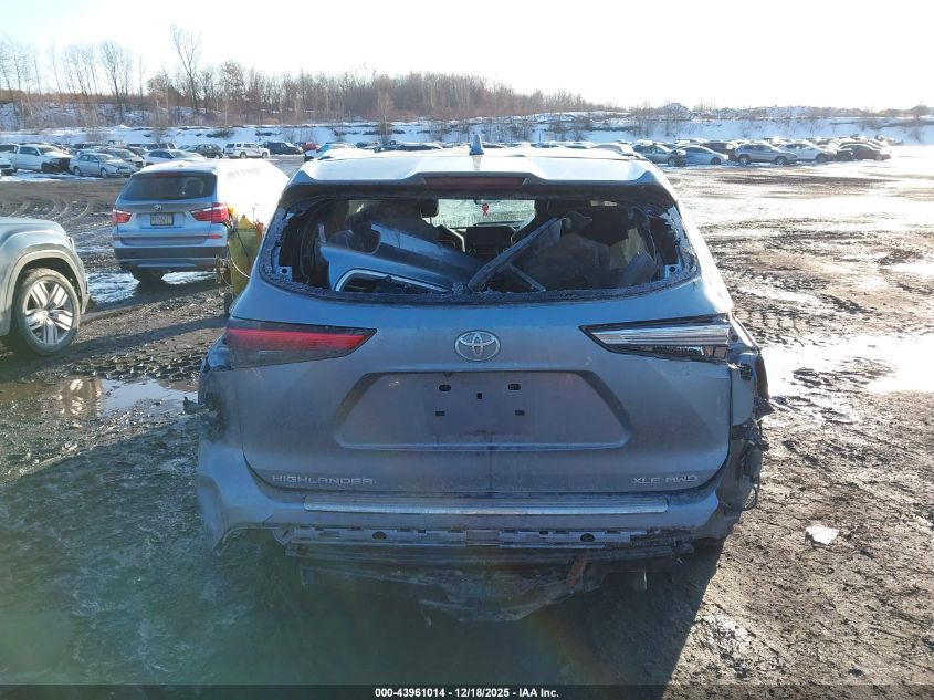 2022 Toyota Highlander Xle VIN: 5TDGZRBHXNS245520 Lot: 43961014