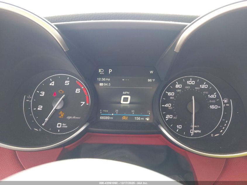 2019 Alfa Romeo Giulia Ti Sport Awd VIN: ZARFANBN3K7614991 Lot: 43961060