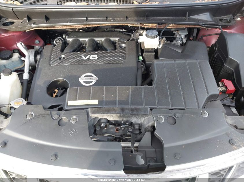 2011 Nissan Murano Sl VIN: JN8AZ1MW0BW169163 Lot: 43961069