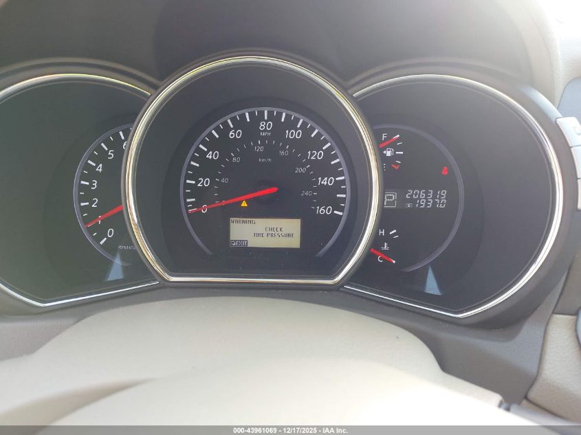 2011 Nissan Murano Sl VIN: JN8AZ1MW0BW169163 Lot: 43961069