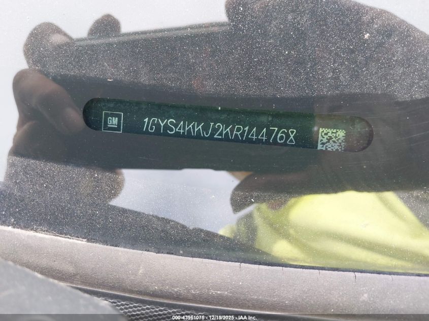 2019 Cadillac Escalade Esv Platinum VIN: 1GYS4KKJ2KR144768 Lot: 43961075