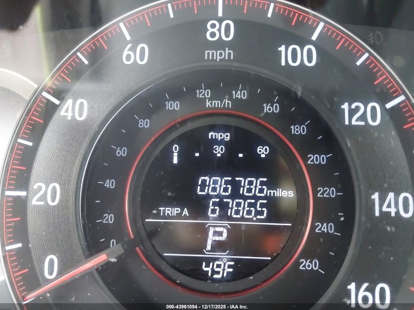 2016 Honda Accord Ex-L VIN: 1HGCT1B87GA009748 Lot: 43961094