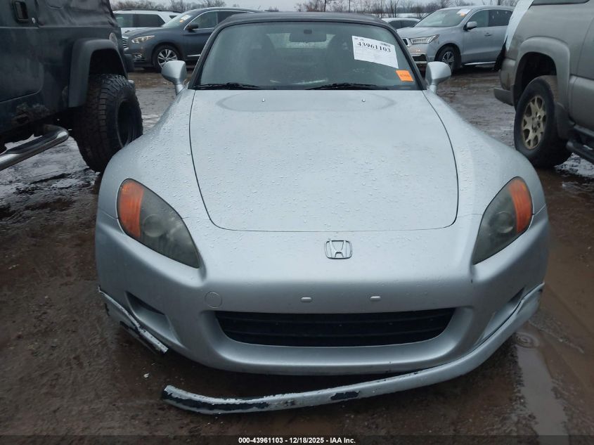 2002 Honda S2000 VIN: JHMAP11422T003618 Lot: 43961103