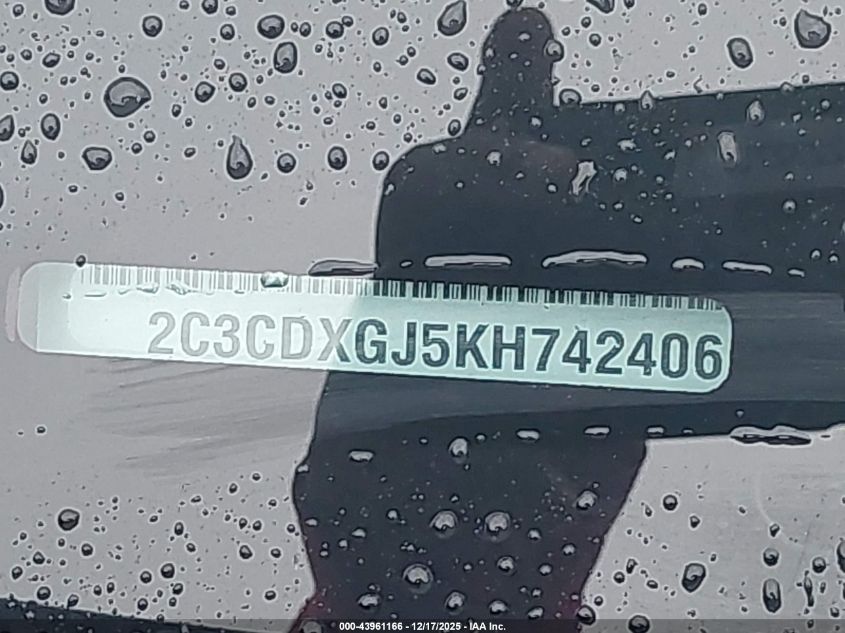 2019 Dodge Charger Scat Pack Rwd VIN: 2C3CDXGJ5KH742406 Lot: 43961166