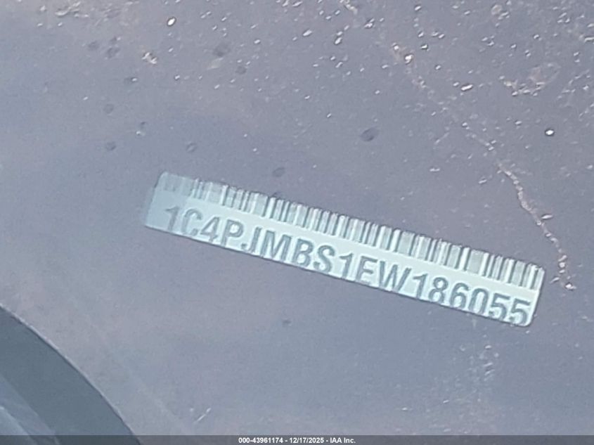 2014 Jeep Cherokee Trailhawk VIN: 1C4PJMBS1EW186055 Lot: 43961174