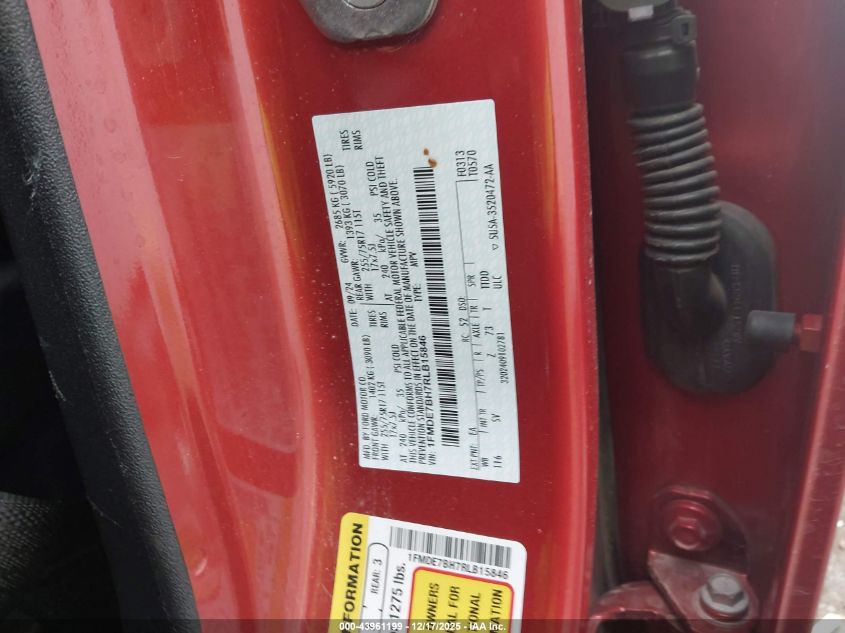 2024 Ford Bronco Big Bend VIN: 1FMDE7BH7RLB15846 Lot: 43961199