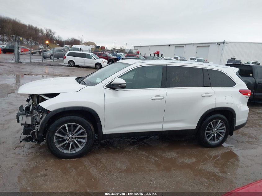 2019 Toyota Highlander Xle VIN: 5TDJZRFH9KS591389 Lot: 43961238