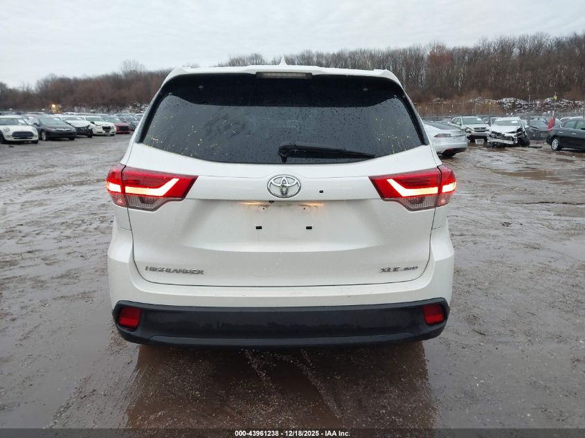2019 Toyota Highlander Xle VIN: 5TDJZRFH9KS591389 Lot: 43961238