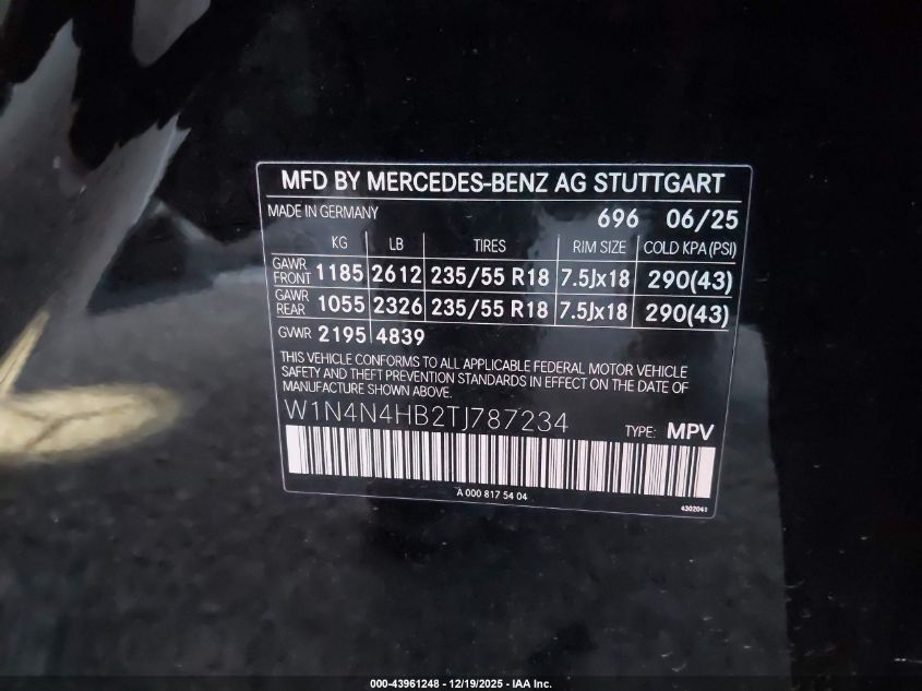 2026 Mercedes-Benz Gla 250 4Matic VIN: W1N4N4HB2TJ787234 Lot: 43961248