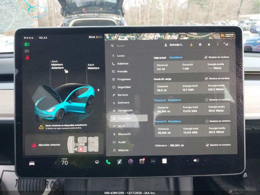 2023 Tesla Model 3 Rear-Wheel Drive VIN: 5YJ3E1EA7PF452870 Lot: 43961259