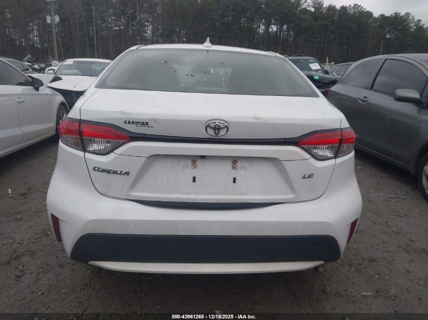 2020 Toyota Corolla Le VIN: JTDEPRAE1LJ036150 Lot: 43961268