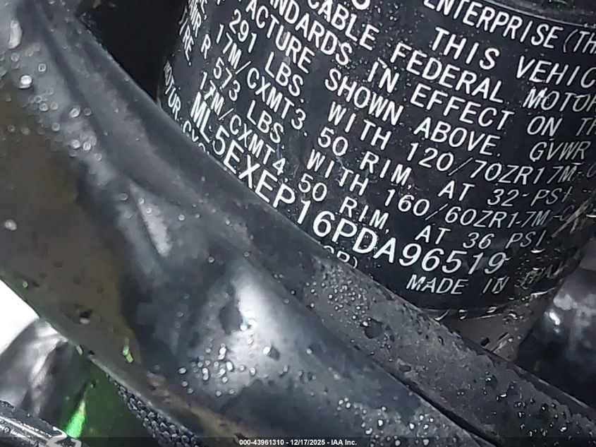 2023 Kawasaki Ex650 P VIN: ML5EXEP16PDA96519 Lot: 43961310