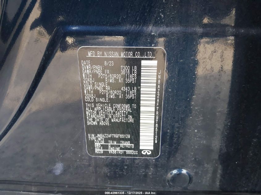 2024 Infiniti QX80 - JN8AZ2AF7R9765129