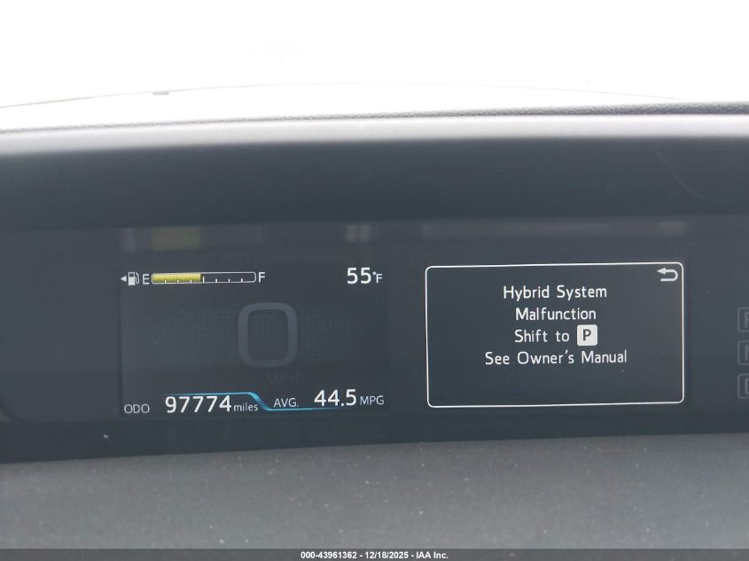 2022 Toyota Prius Nightshade Edition VIN: JTDKAMFU1N3160210 Lot: 43961362