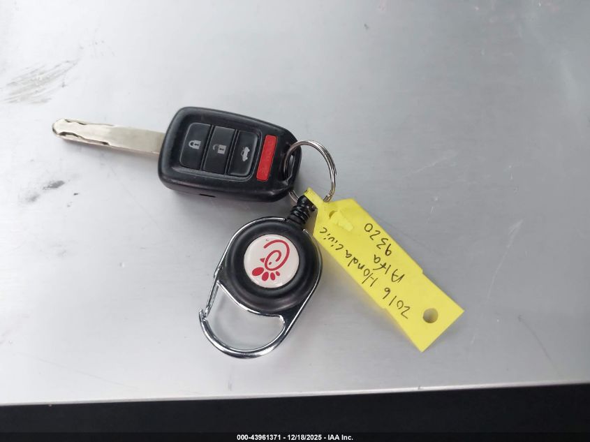 2016 Honda Civic Lx VIN: 2HGFC2F53GH573899 Lot: 43961371