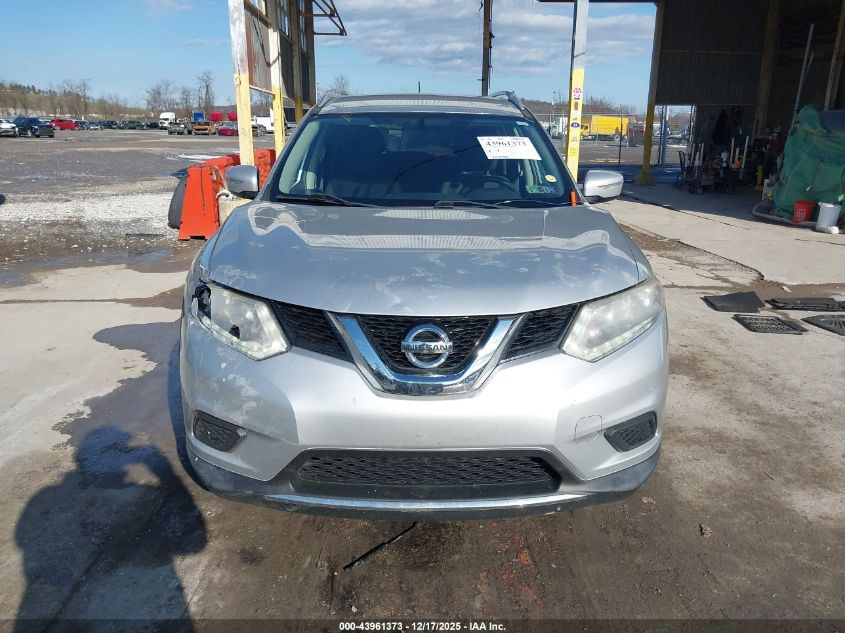 2015 Nissan Rogue Sv VIN: KNMAT2MV9FP572276 Lot: 43961373