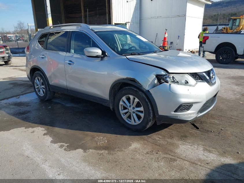 2015 Nissan Rogue Sv VIN: KNMAT2MV9FP572276 Lot: 43961373