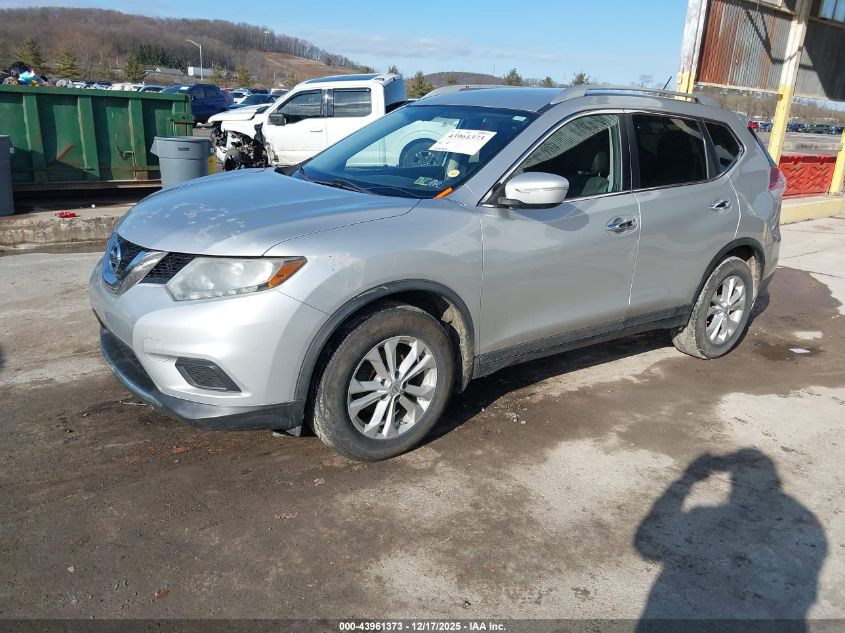 2015 Nissan Rogue Sv VIN: KNMAT2MV9FP572276 Lot: 43961373
