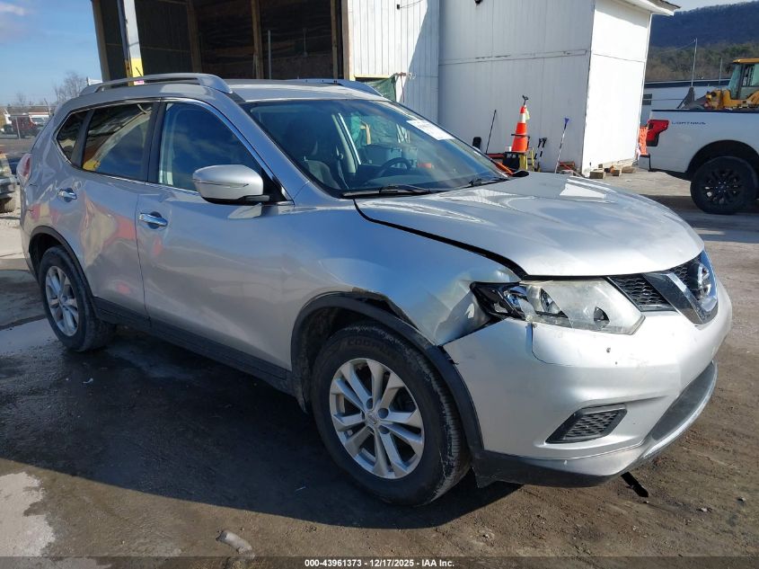 2015 Nissan Rogue Sv VIN: KNMAT2MV9FP572276 Lot: 43961373