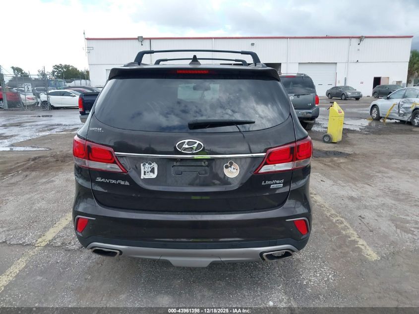 2017 Hyundai Santa Fe Limited Ultimate VIN: KM8SR4HF4HU183661 Lot: 43961398