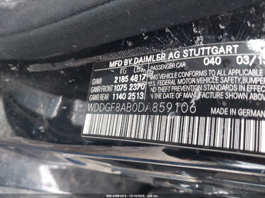 2013 Mercedes-Benz C 300 Luxury 4Matic VIN: WDDGF8AB0DA859106 Lot: 43961413