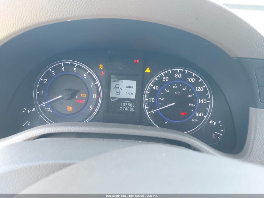 2011 Infiniti G37 Journey VIN: JN1CV6AP2BM505307 Lot: 43961533