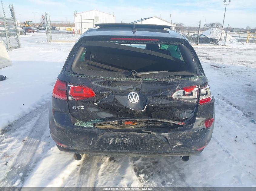 2015 Volkswagen Golf Gti 2.0T Se 4-Door VIN: 3VW4T7AU7FM017285 Lot: 43961562