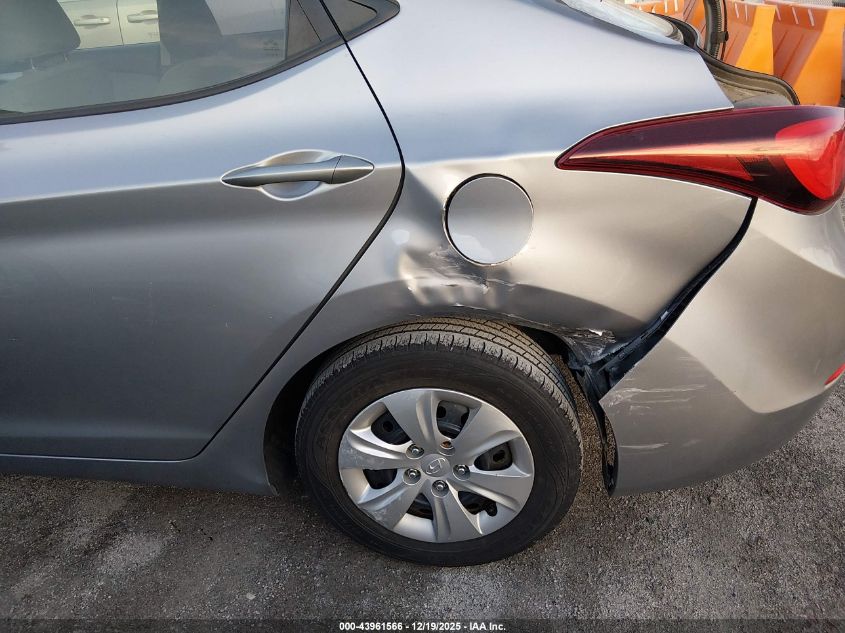 2016 Hyundai Elantra Se VIN: 5NPDH4AE6GH733369 Lot: 43961566