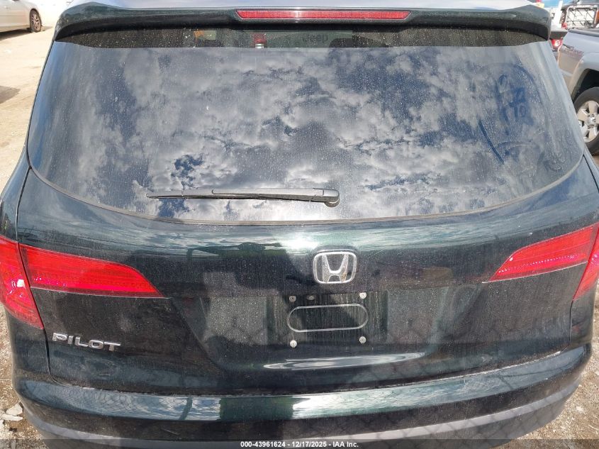 2016 Honda Pilot Ex-L VIN: 5FNYF5H53GB031673 Lot: 43961624