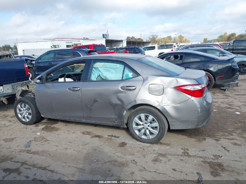 2016 Toyota Corolla Le VIN: 5YFBURHE6GP373450 Lot: 43961698