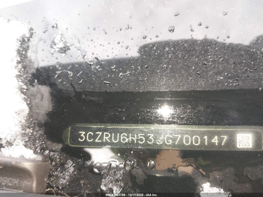 2018 Honda Hr-V Ex VIN: 3CZRU6H53JG700147 Lot: 43961788