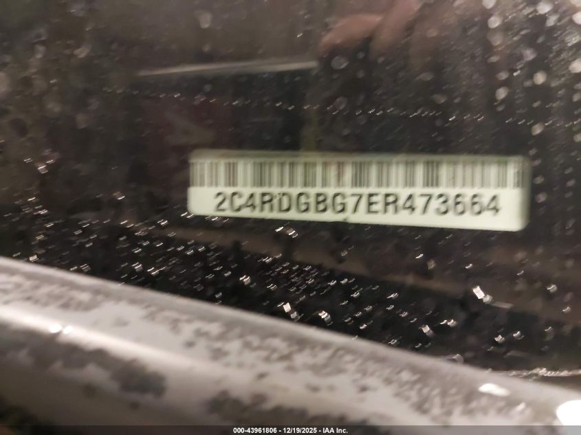 2014 Dodge Grand Caravan Se VIN: 2C4RDGBG7ER473664 Lot: 43961806