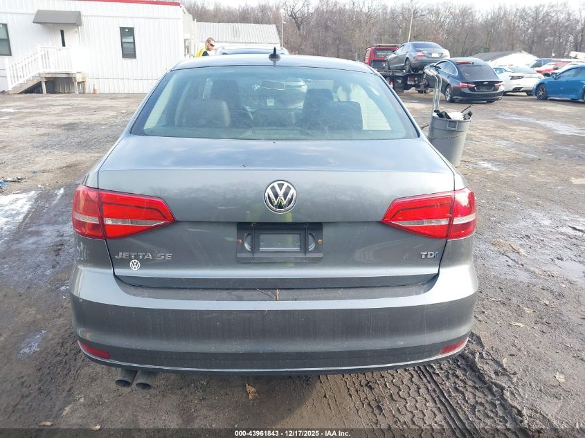 2015 Volkswagen Jetta 2.0L Tdi Se VIN: 3VW3A7AJXFM290051 Lot: 43961843