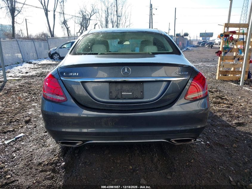 2016 Mercedes-Benz C 300 4Matic VIN: 55SWF4KB8GU117110 Lot: 43961857