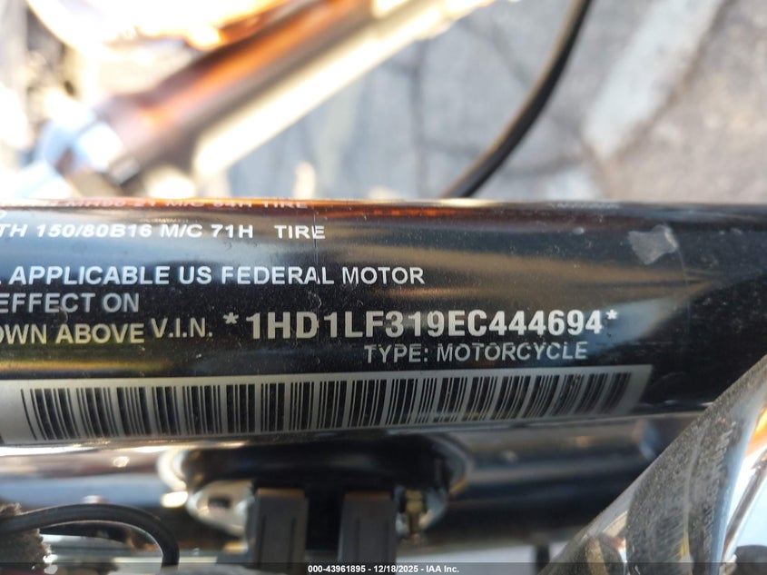 1HD1LF319EC444694 2014 HARLEY-DAVIDSON NIGHTSTER photo no. 10