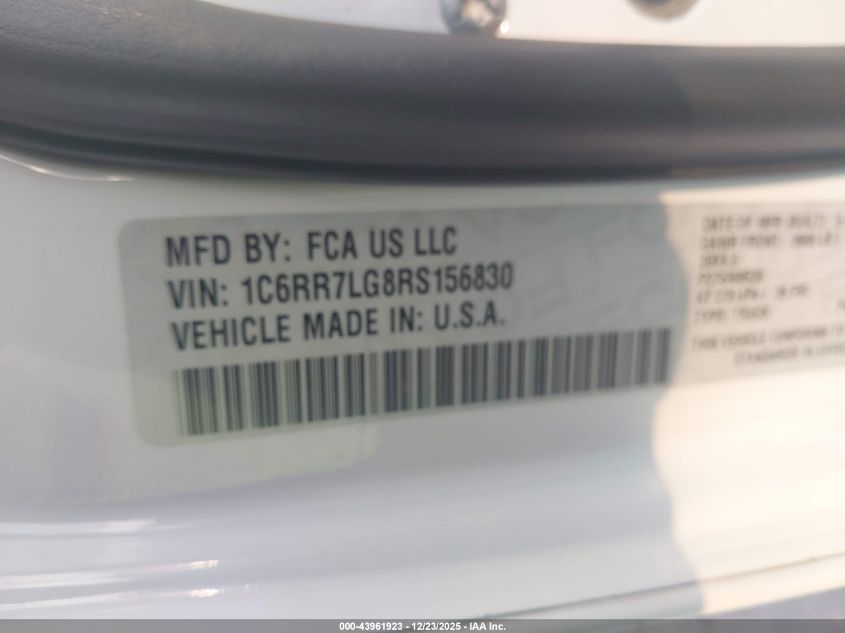 2024 Ram 1500 - 1C6RR7LG8RS156830