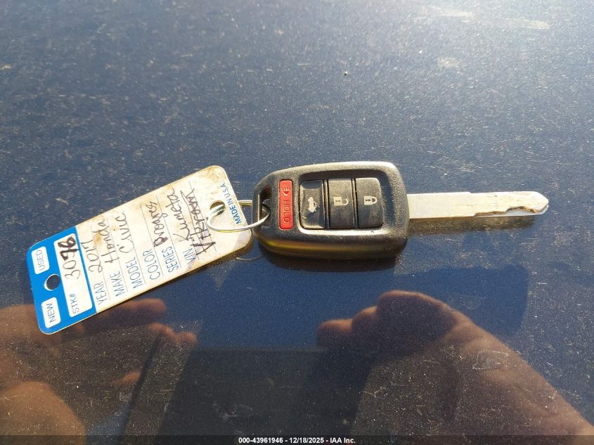 2017 Honda Civic Lx VIN: 19XFC2F57HE201610 Lot: 43961946