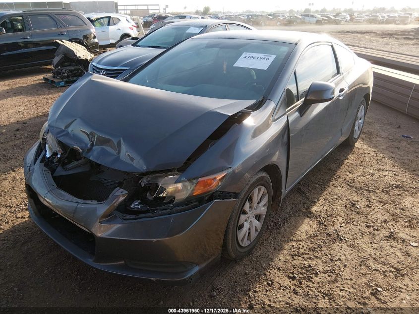 2012 Honda Civic Lx VIN: 2HGFG3B56CH560283 Lot: 43961950