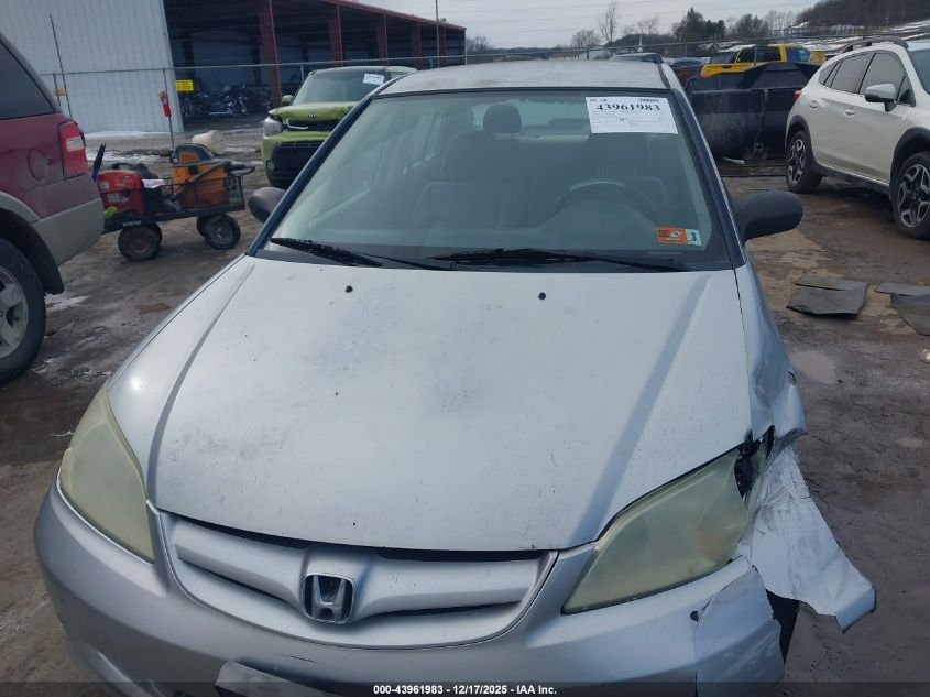 2004 Honda Civic Vp VIN: 2HGES16314H631009 Lot: 43961983