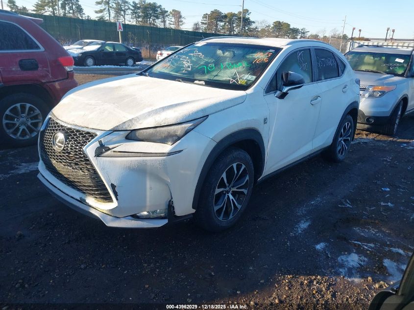 2015 Lexus Nx 200T F Sport VIN: JTJBARBZ5F2031499 Lot: 43962029
