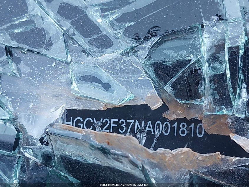 2022 Honda Accord Sport 2.0T VIN: 1HGCV2F37NA001810 Lot: 43962043