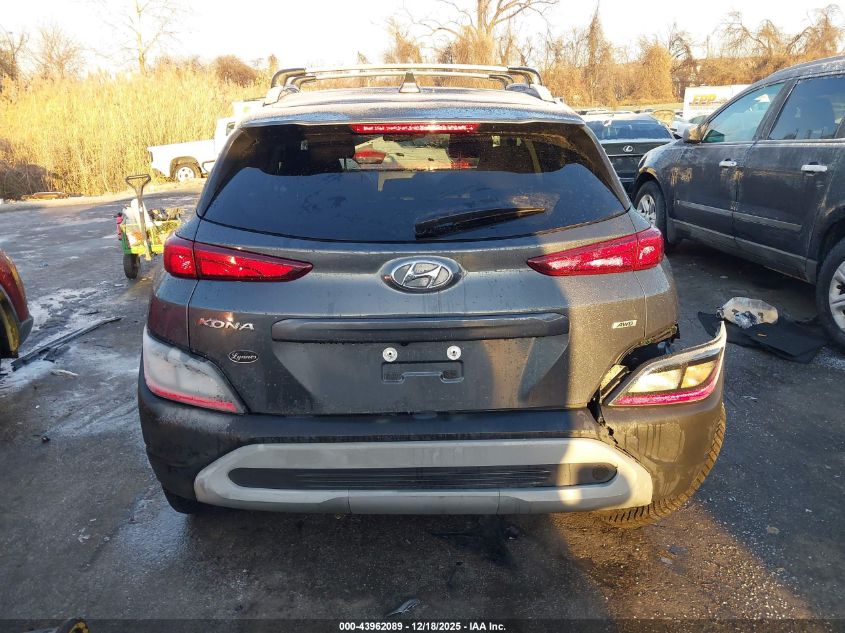 2022 Hyundai Kona Sel VIN: KM8K6CAB1NU806322 Lot: 43962089