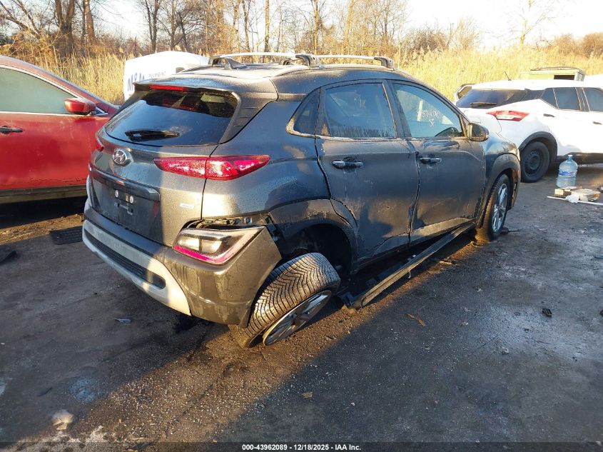 2022 Hyundai Kona Sel VIN: KM8K6CAB1NU806322 Lot: 43962089