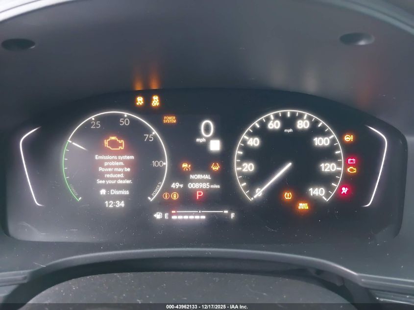 2025 Honda Civic Hybrid Sport/Sport Touring VIN: 2HGFE4F84SH337612 Lot: 43962133