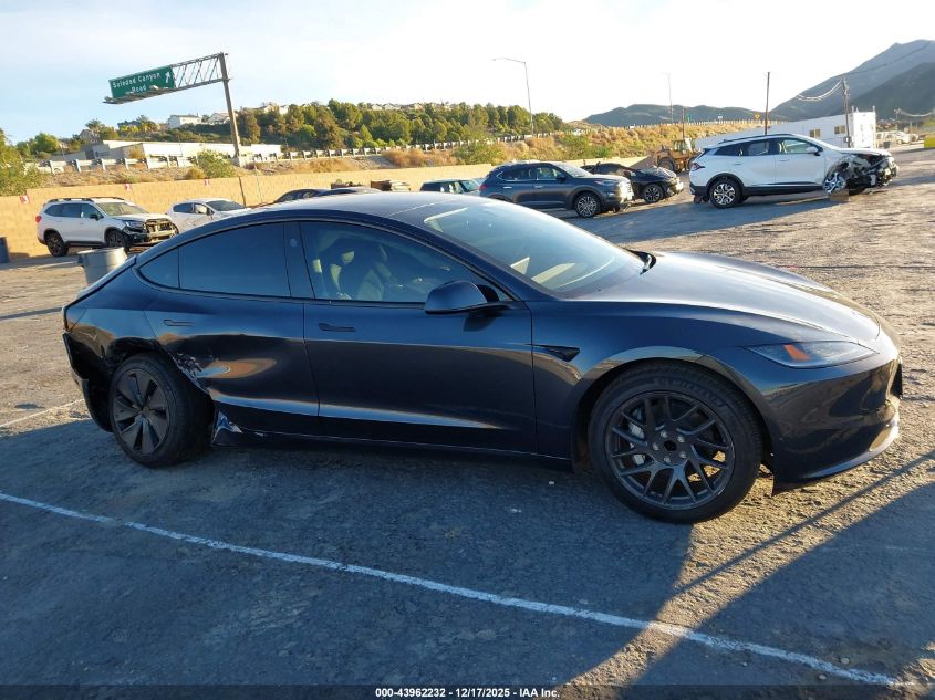 2025 Tesla Model 3 Long Range Rear-Wheel Drive/Standard Rear-Wheel Drive VIN: 5YJ3E1EA6SF001261 Lot: 43962232