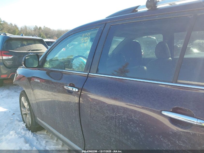 2013 Toyota Highlander Limited V6 VIN: 5TDDK3EH7DS191351 Lot: 43962296