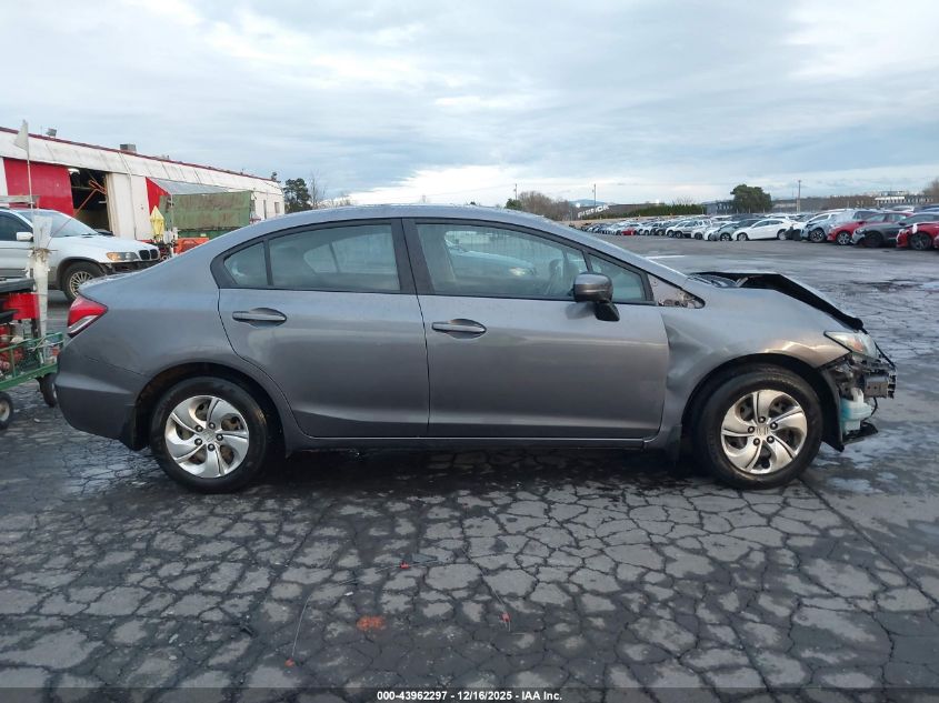 2015 Honda Civic Lx VIN: 19XFB2F50FE287634 Lot: 43962297