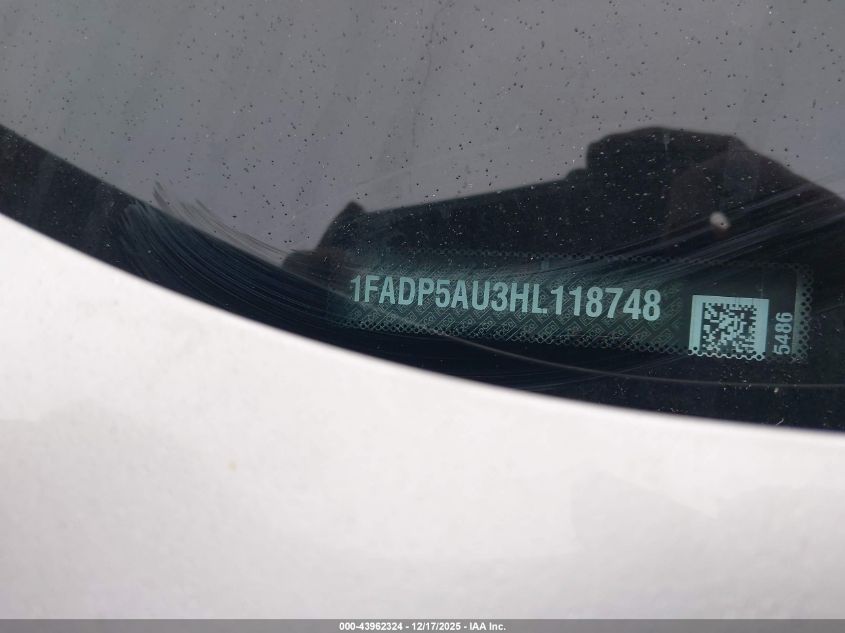 2017 Ford C-Max Hybrid Se VIN: 1FADP5AU3HL118748 Lot: 43962324