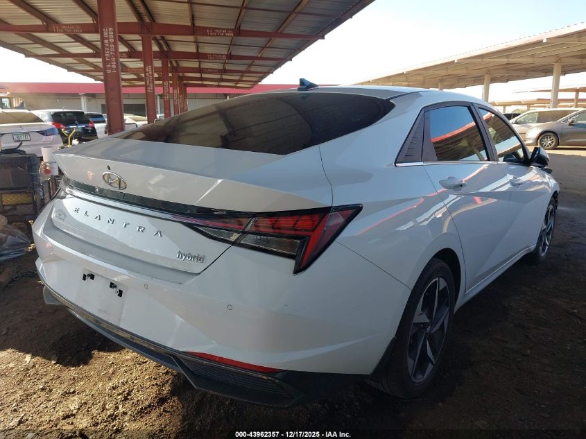 2021 Hyundai Elantra Hybrid Limited VIN: KMHLN4AJ5MU011552 Lot: 43962357