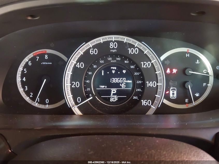 2013 Honda Accord Ex-L V-6 VIN: 1HGCR3F80DA040095 Lot: 43962360